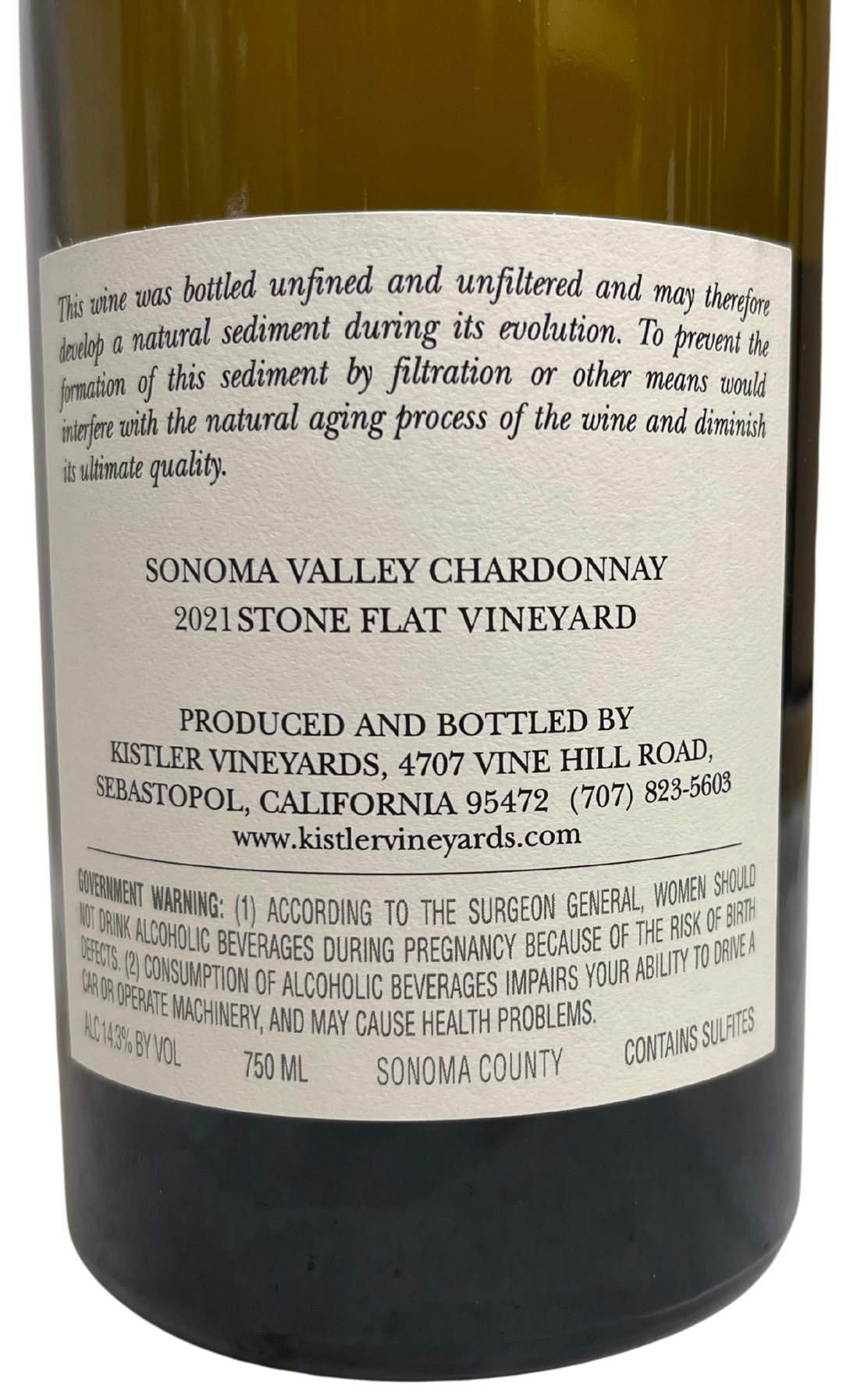 2021 Kistler Sonoma Coast Stone Flat Vineyard Chardonnay