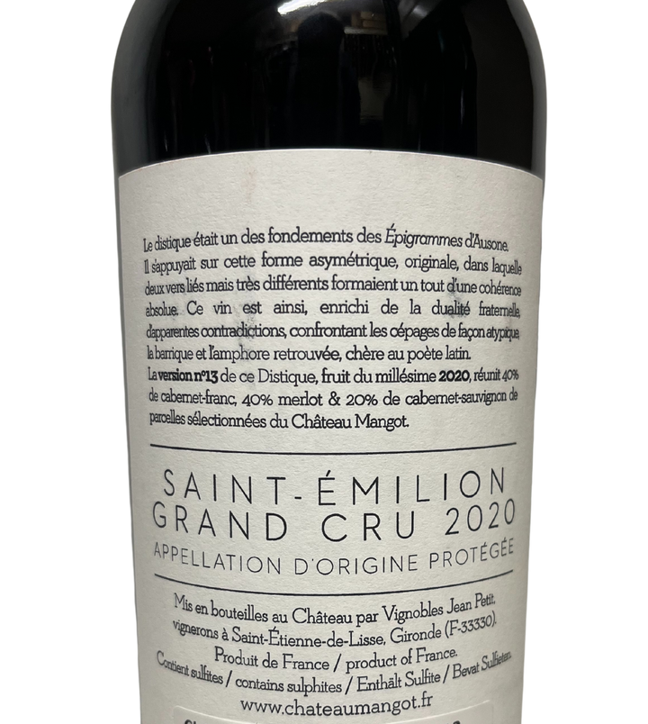 2020 Chateau Mangot Todeschini Distique 13