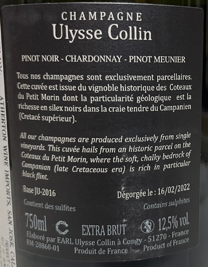 2016 Ulysse Collin Le Jardin D'Ulusse Blanc de Blanc Extra Brut Champagne (2016, 60-Month)