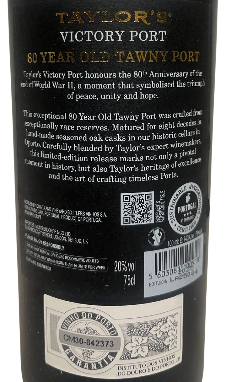 NV Taylor Fladgate Victory Port - 80 Year Old Tawny Port - PRE-ARRIVAL