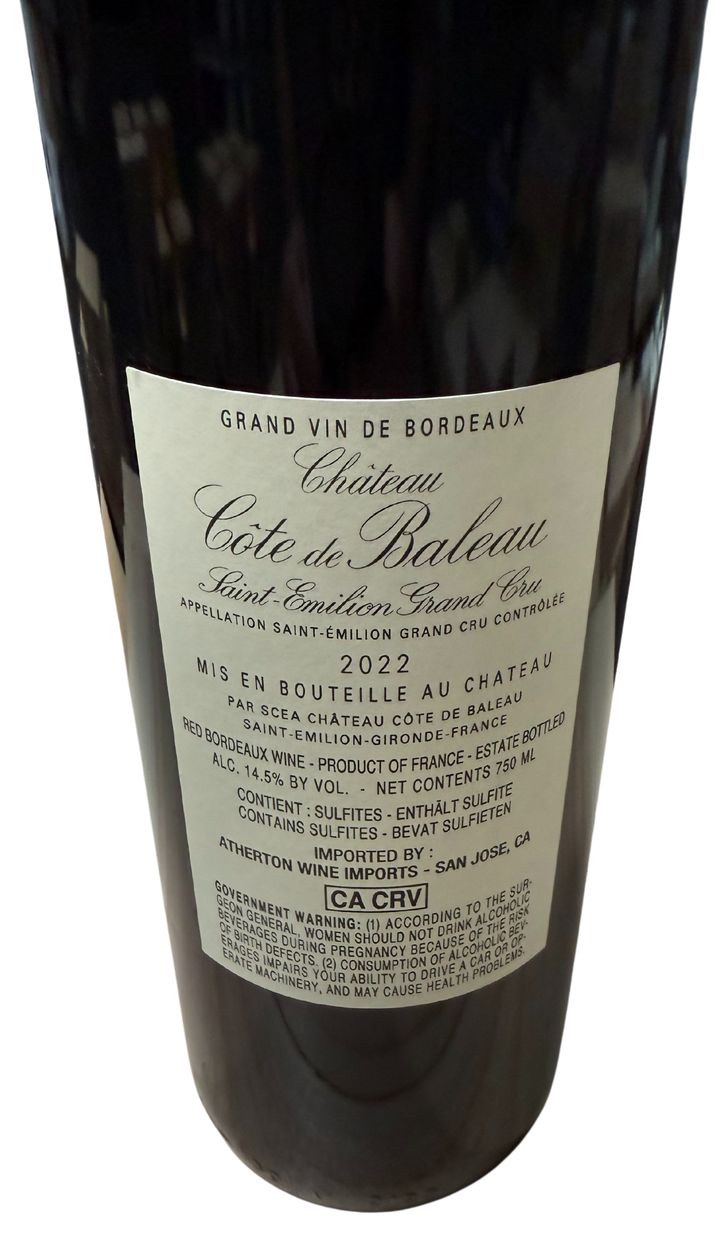 2022 Cote De Baleau St Emilion