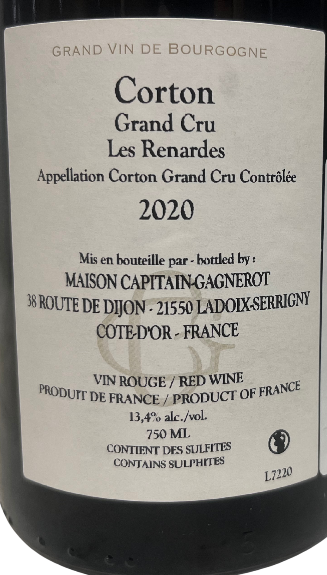 2020 Capitain-Gagnerot Corton Renardes