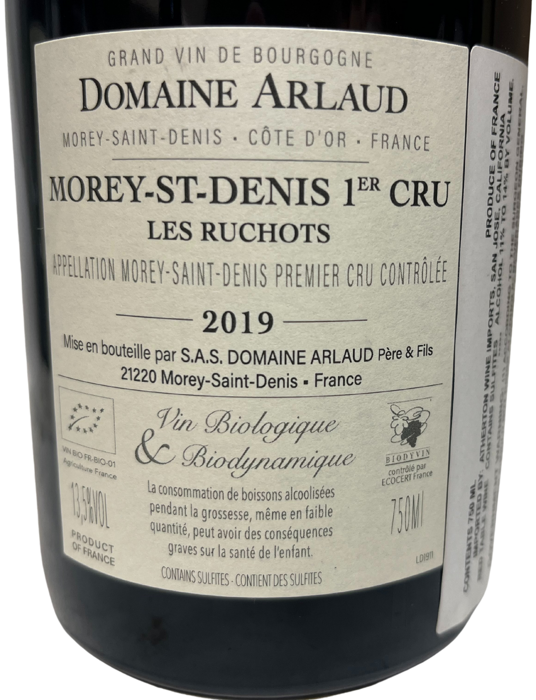 2019 Arlaud Morey St Denis Les Ruchots