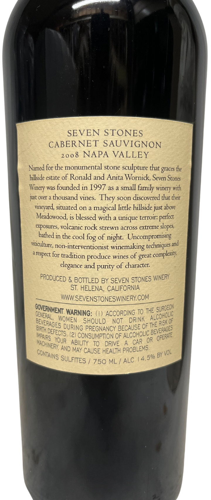 2008 Seven Stones Napa Valley Cabernet Sauvignon