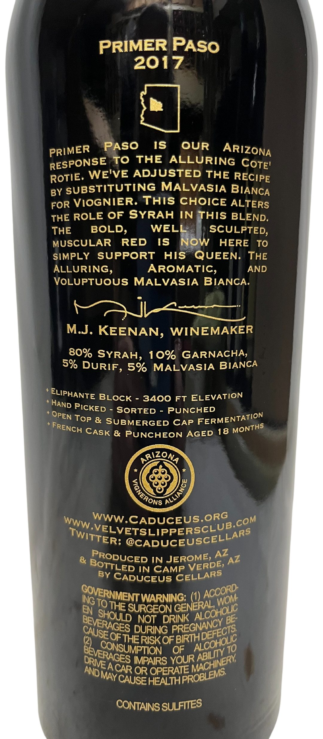 2017 Caduceus Cellars Primer Paso Proprietary Red