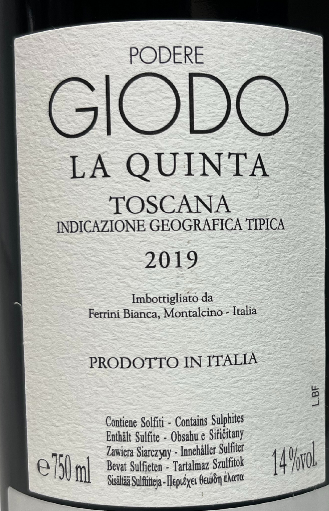 2019 Giodo "La Quinta" Rosso Toscano IGT
