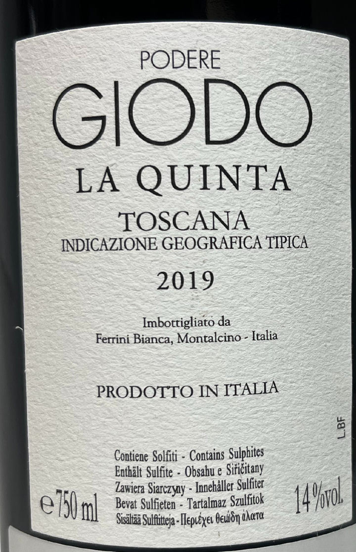 2019 Giodo "La Quinta" Rosso Toscano IGT