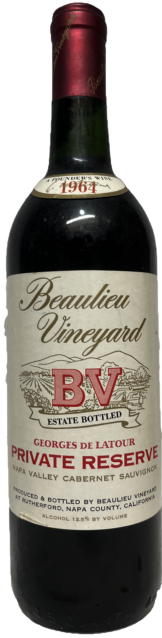 1964 BV Beaulieu Vineyard Private Reserve Georges de Latour Cabernet