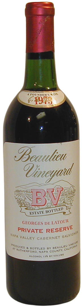 1973 BV Beaulieu Vineyard Private Reserve Georges de Latour Cabernet