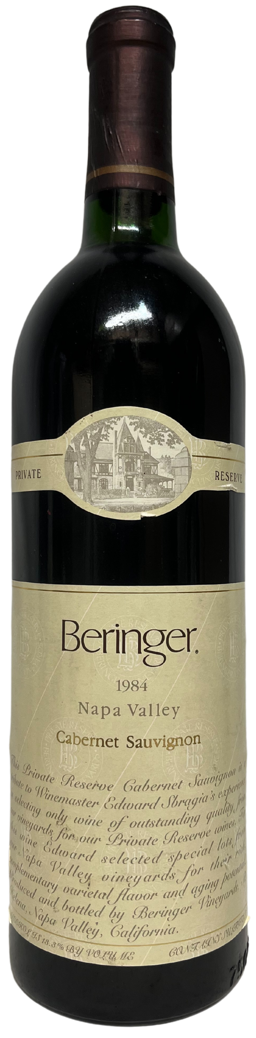 1984 Beringer Private Reserve Cabernet Sauvignon