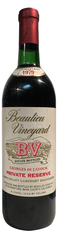 1979 BV Beaulieu Vineyard Private Reserve Georges de Latour Cabernet