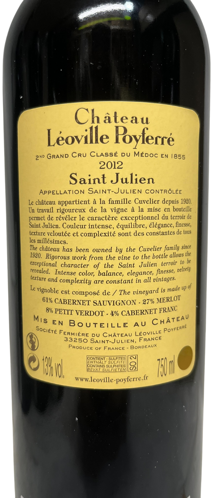 2012 Leoville Poyferre St Julien