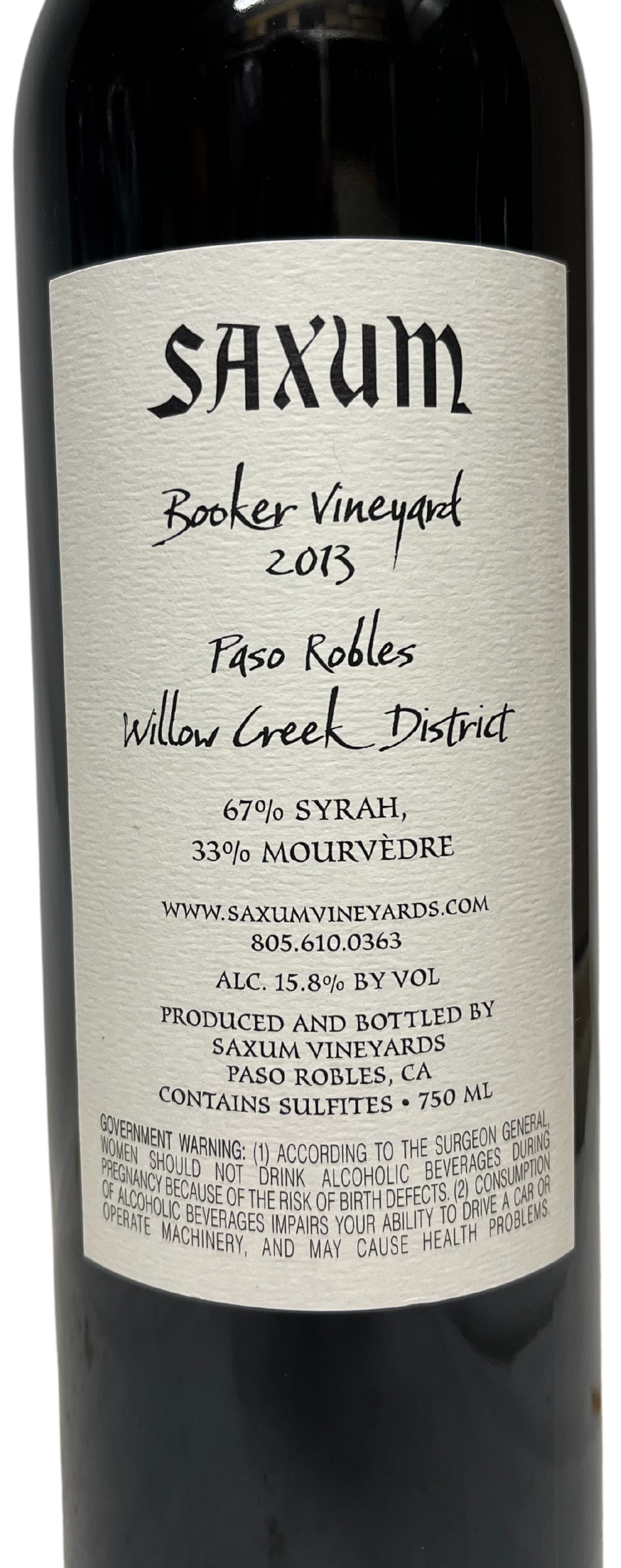 2013 Saxum Booker Vineyard Proprietary Red