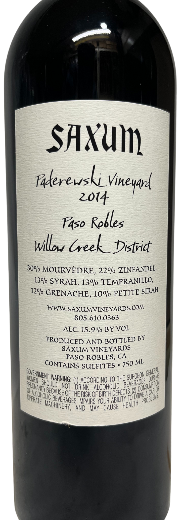 2014 Saxum Paderewski Vineyard Proprietary Red