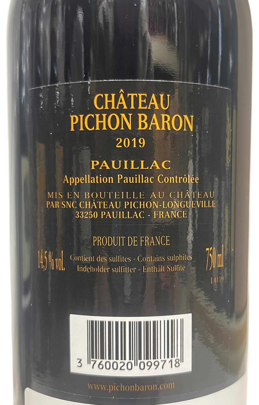 2019 Pichon Baron Pauillac