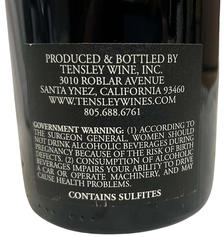 2016 Tensley Noir Syrah
