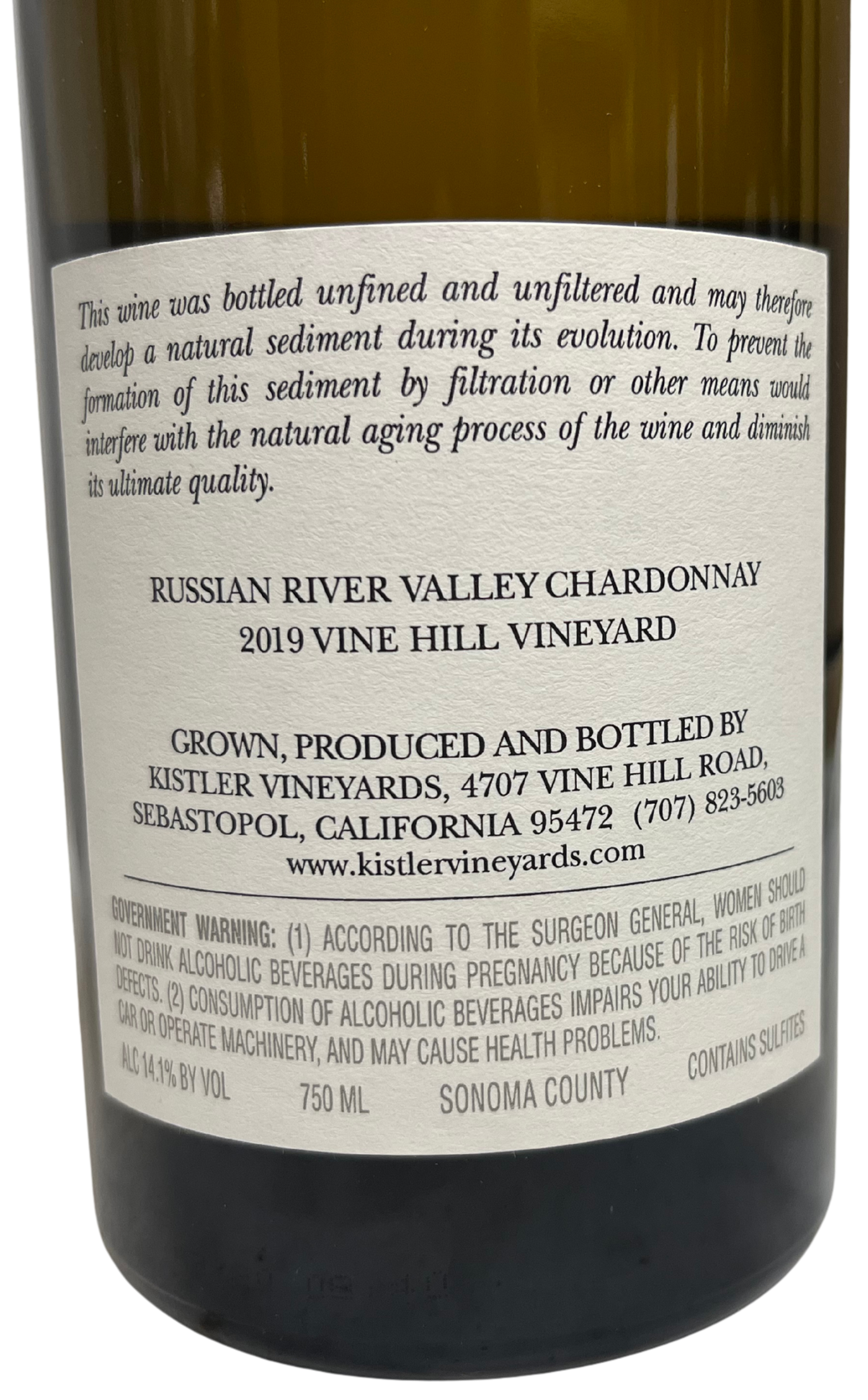 2019 Kistler Russian River Valley Vine Hill Chardonnay