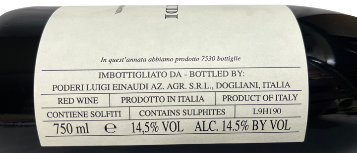 2016 Luigi Einaudi Barolo Bussia