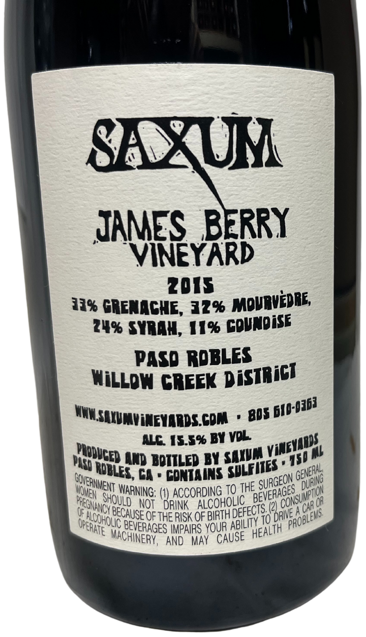 2015 Saxum James Berry Vineyard Proprietary Red