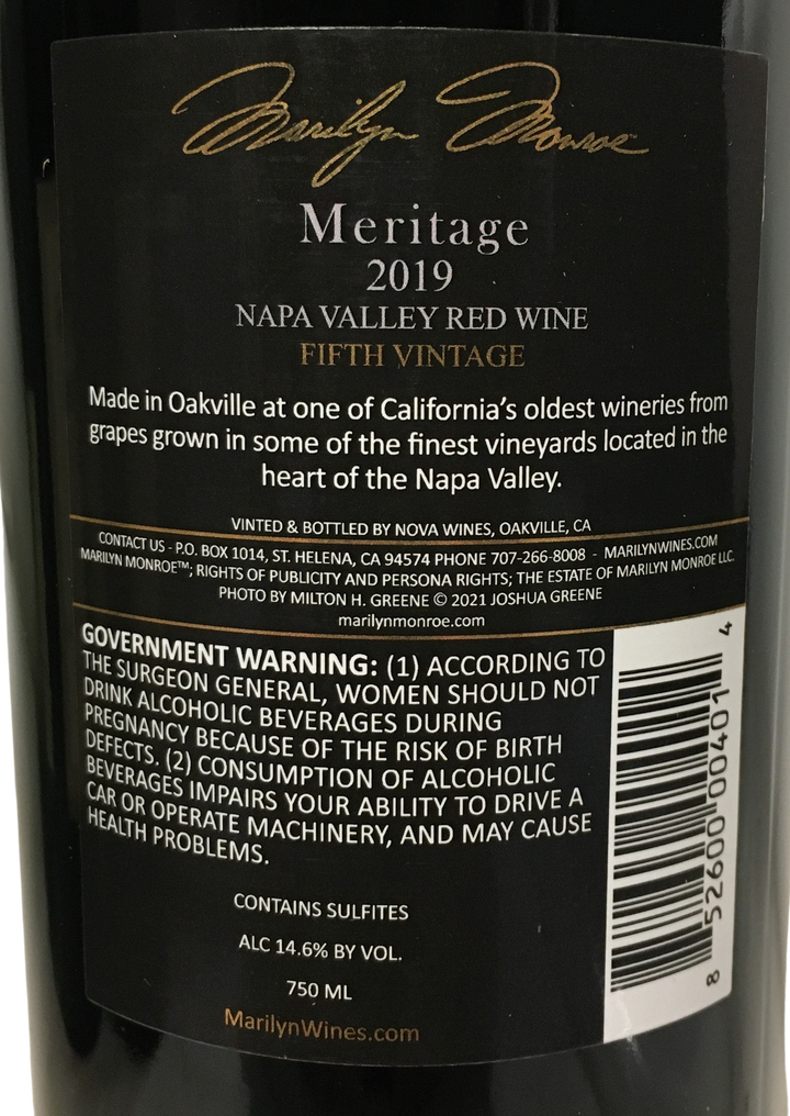 2019 Marilyn Meritage Napa Valley