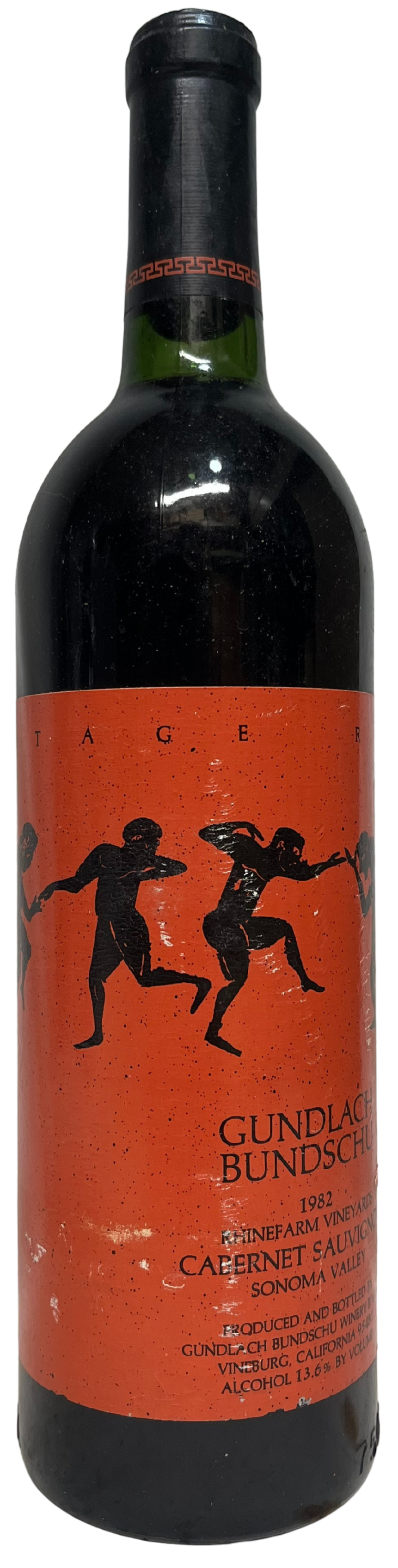 1982 Gundlach-Bundschu Rhinefarm Vineyards Cabernet Sauvignon