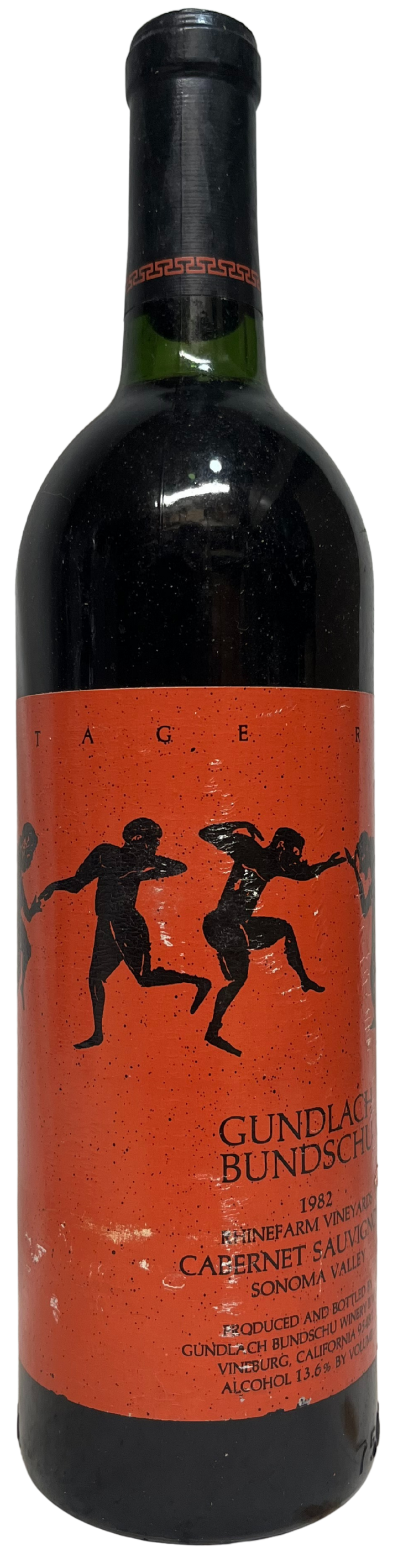 1982 Gundlach-Bundschu Rhinefarm Vineyards Cabernet Sauvignon