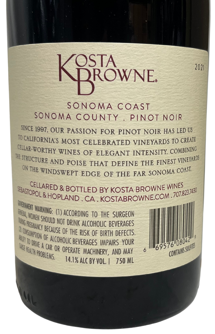 2021 Kosta Browne Sonoma Coast Pinot Noir