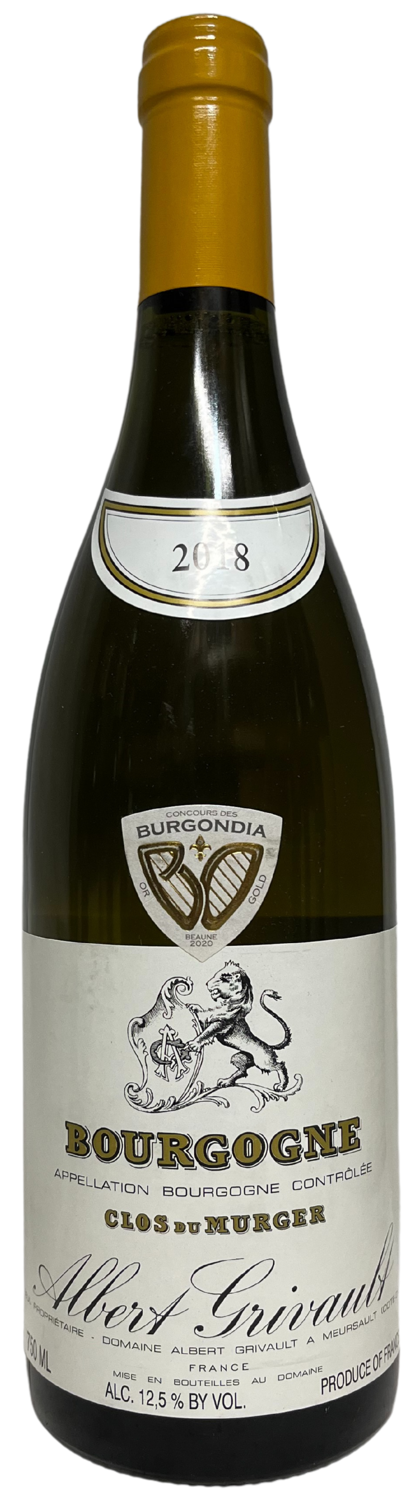 2018 Albert Grivault Bourgogne Blanc Clos du Murger