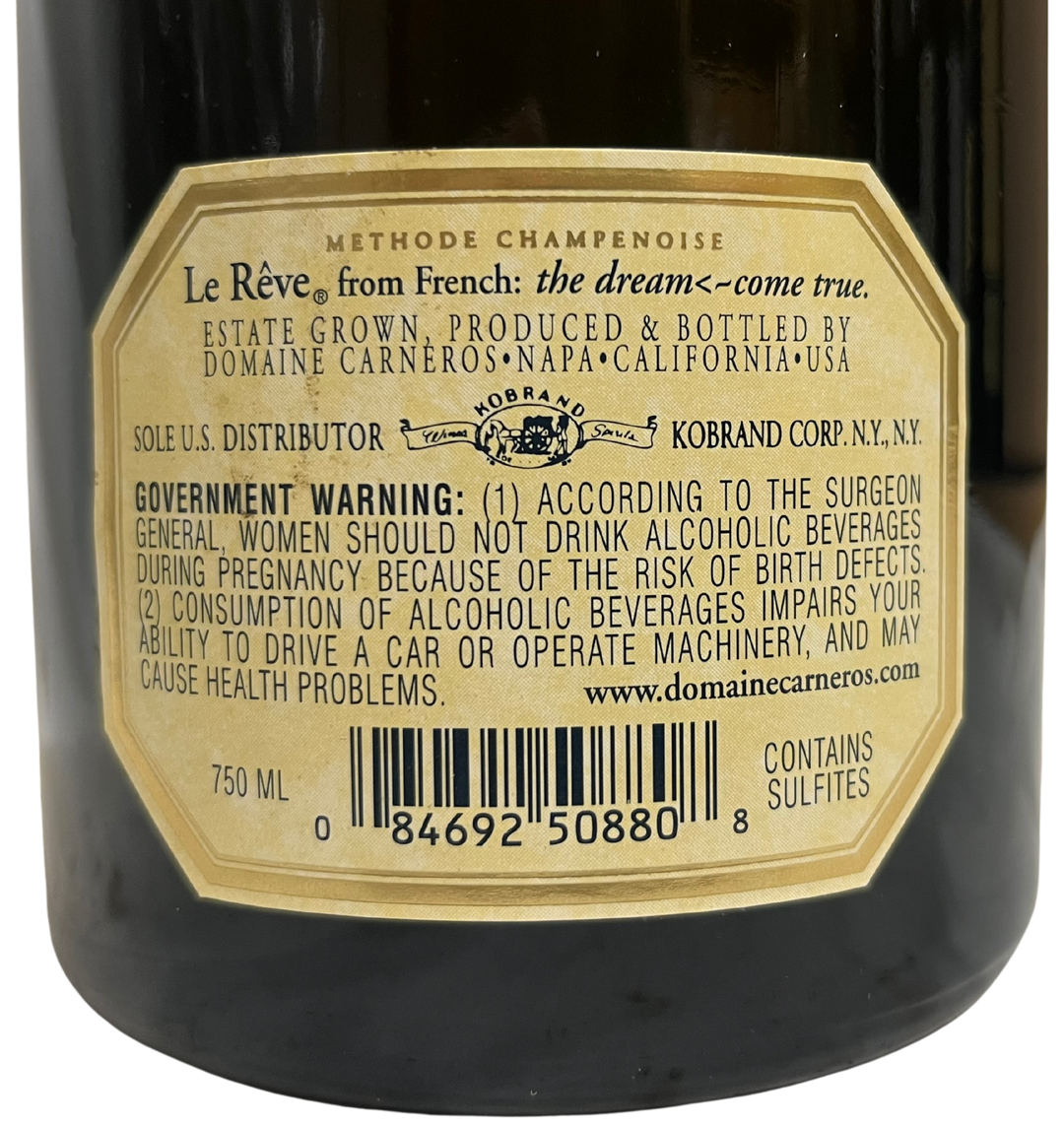 2000 Domaine Carneros Le Reve Sparkling Wine Brut