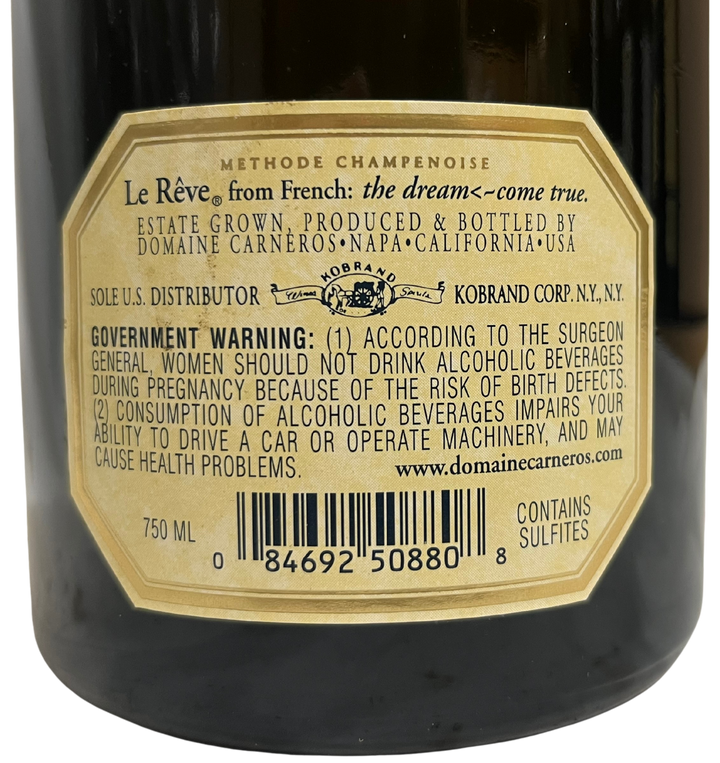 2000 Domaine Carneros Le Reve Sparkling Wine Brut