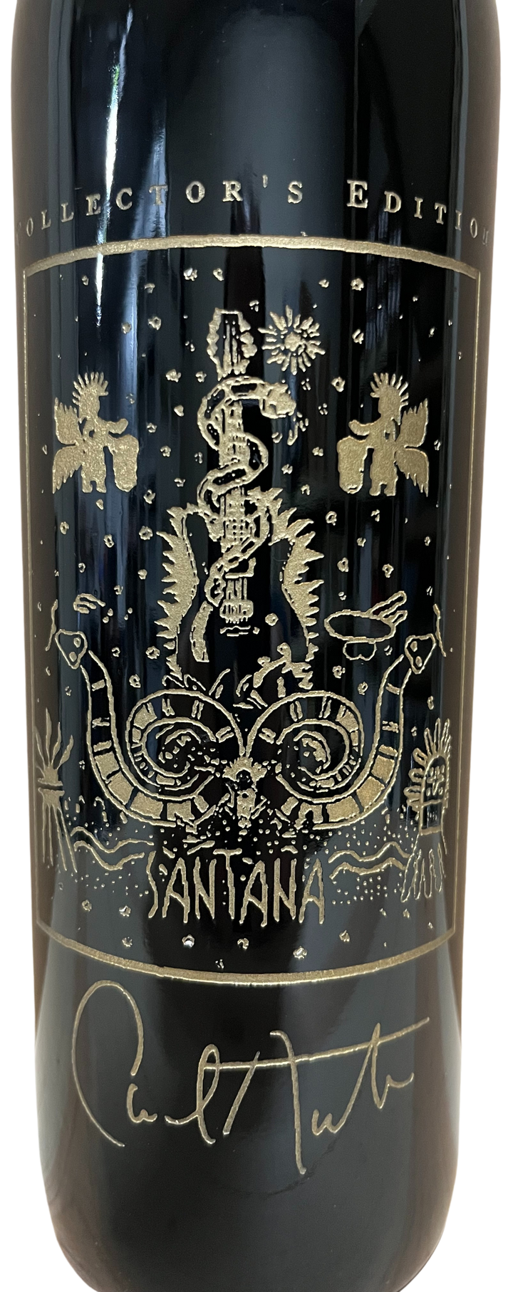 1995 Celebrity Cellars Santana Proprietary Red Wine Etched Bottle