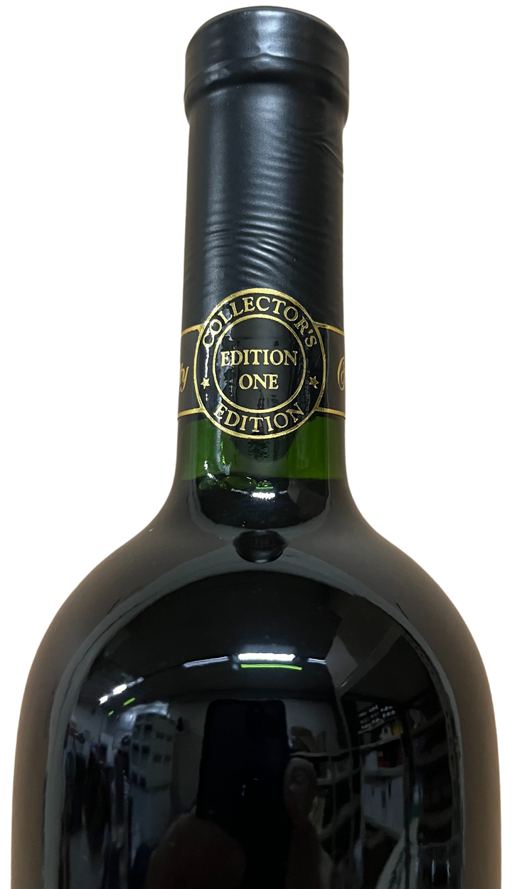 1995 Celebrity Cellars Santana Proprietary Red Wine Etched Bottle