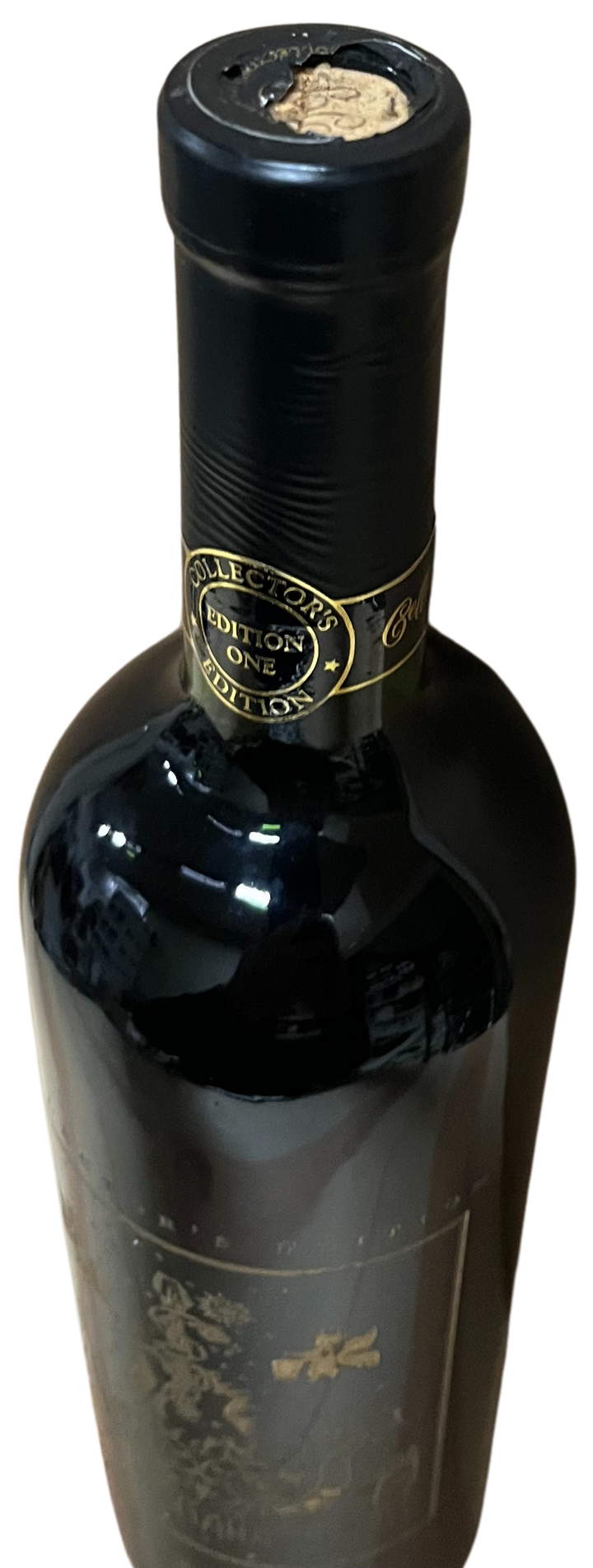 1995 Celebrity Cellars Santana Proprietary Red Wine Etched Bottle