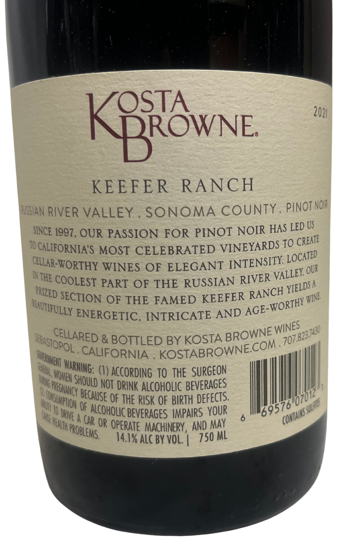 2021 Kosta Browne Keefer Vineyard Pinot Noir