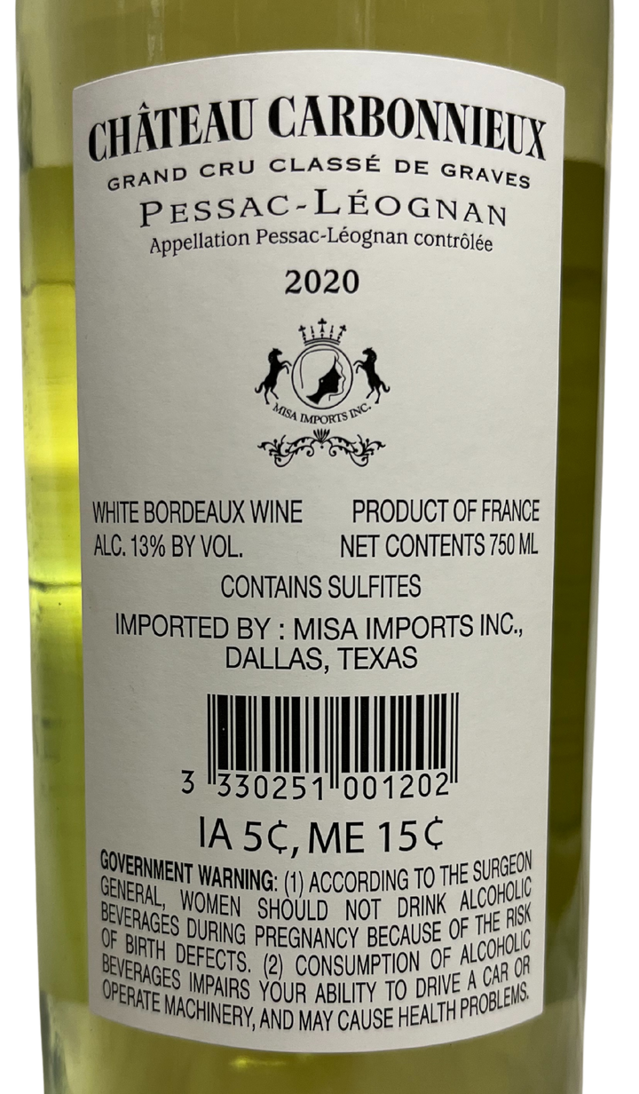 2020 Carbonnieux Pessac Leognan Blanc