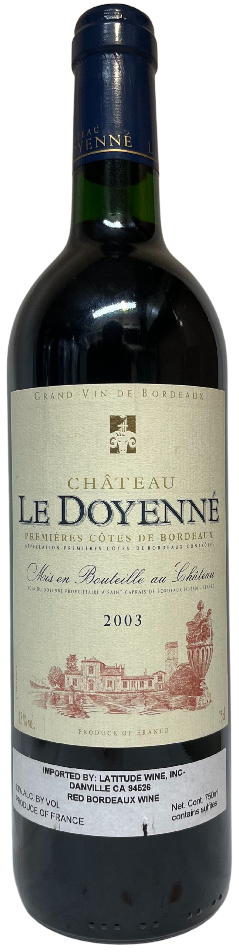2003 Chateau Le Doyenne Premieres Cotes de Bordeaux
