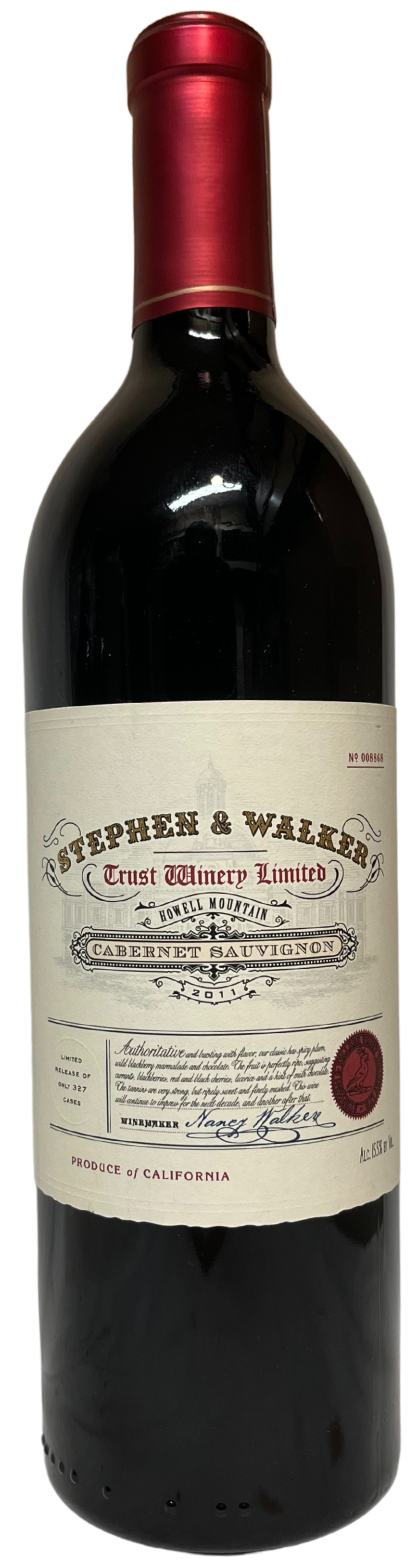 2011 Stephen & Walker Trust Winery Limited Howell Mountain Cabernet Sauvignon