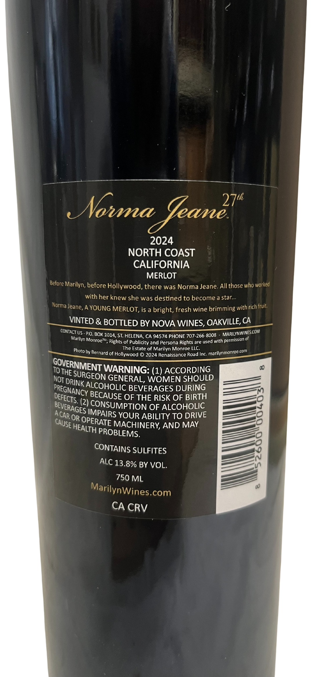 2024 Norma Jeane Merlot Napa Valley