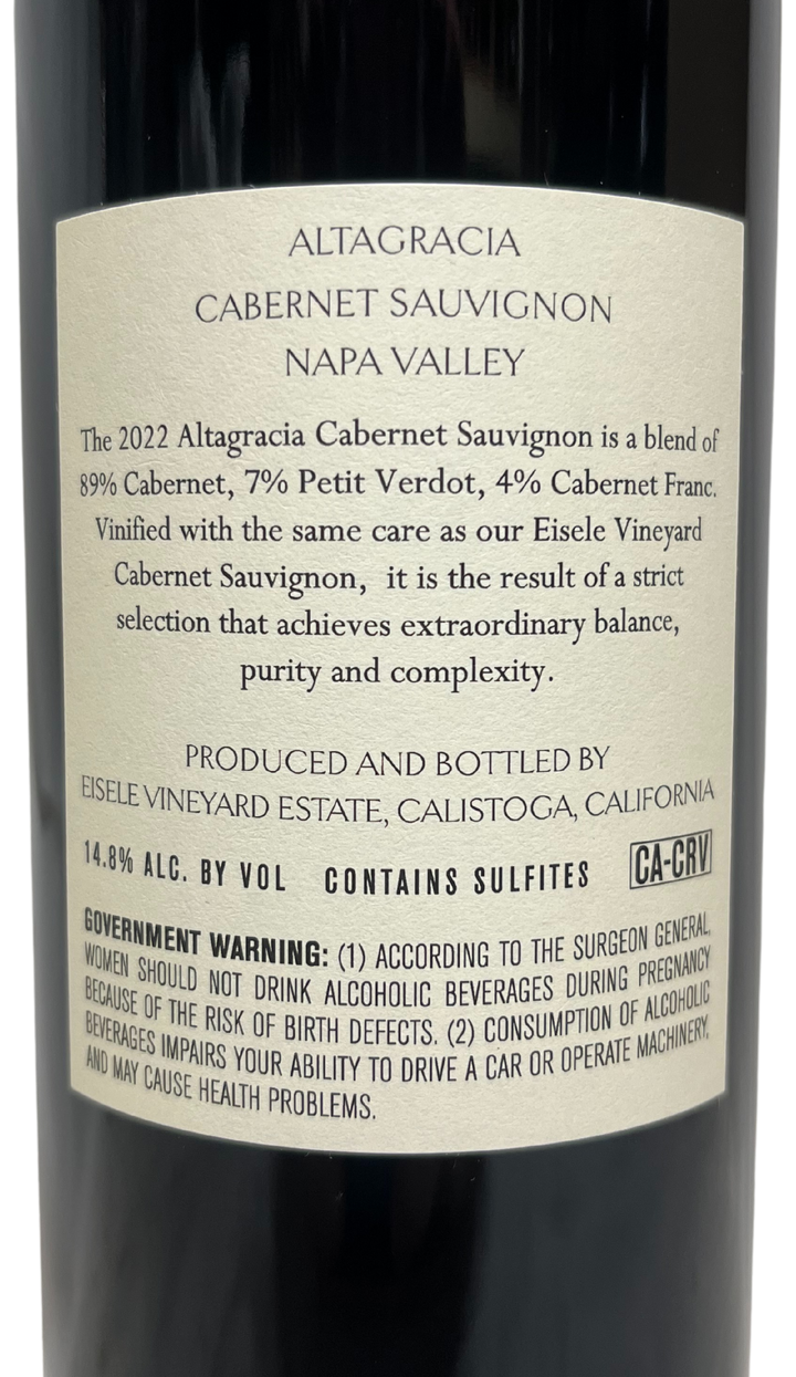 2022 Eisele Vineyard Altagracia Cabernet Sauvignon