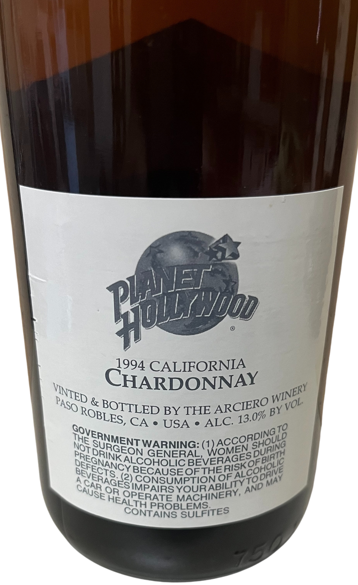 1994 Planet Hollywood California Chardonnay