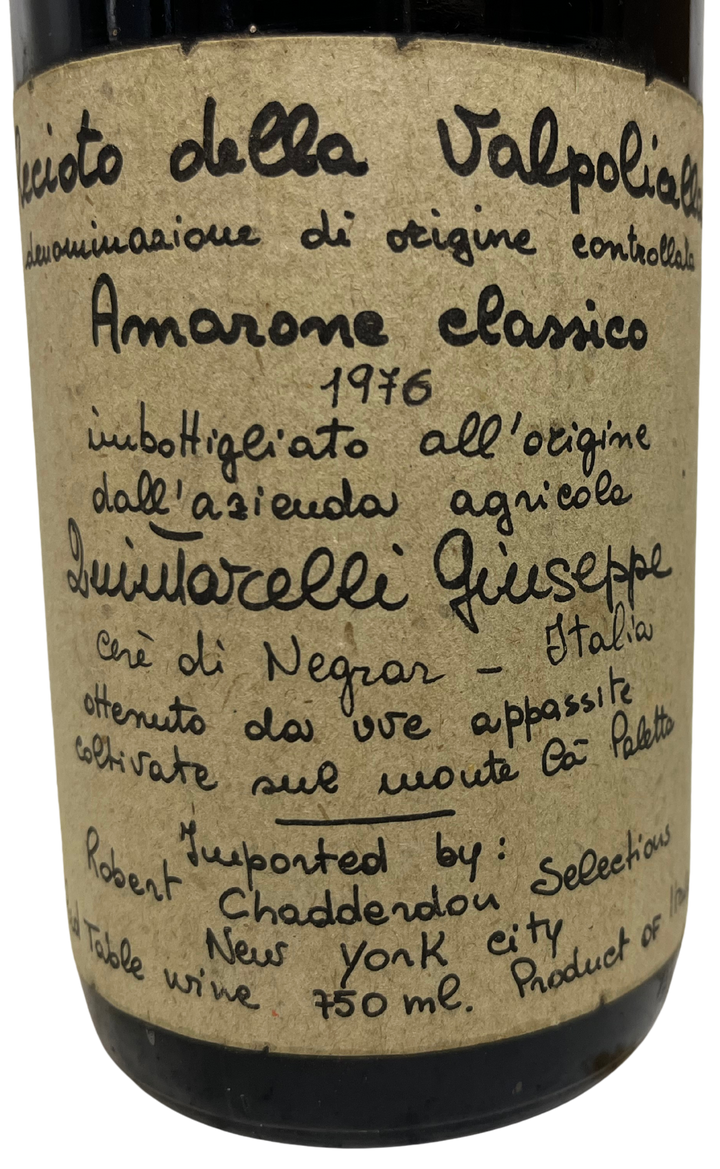 1976 Giuseppe Quintarelli Recioto della Valpolicella Amarone Classico