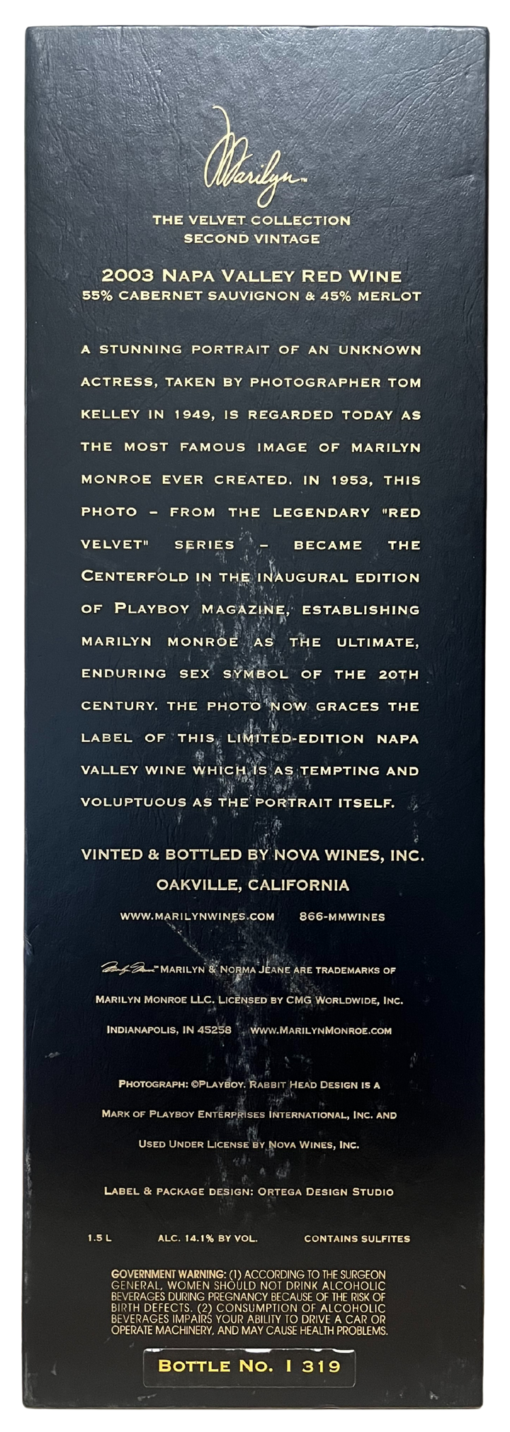 2003 Marilyn Merlot Napa Valley Velvet Collection Merlot - Scratch and Dent