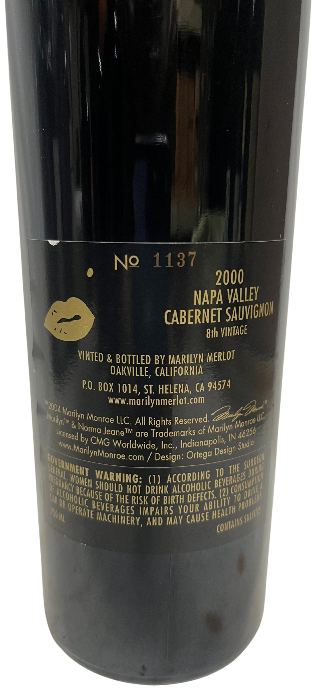 2000 Marilyn Cabernet Napa Valley Cabernet - Scratch and Dent