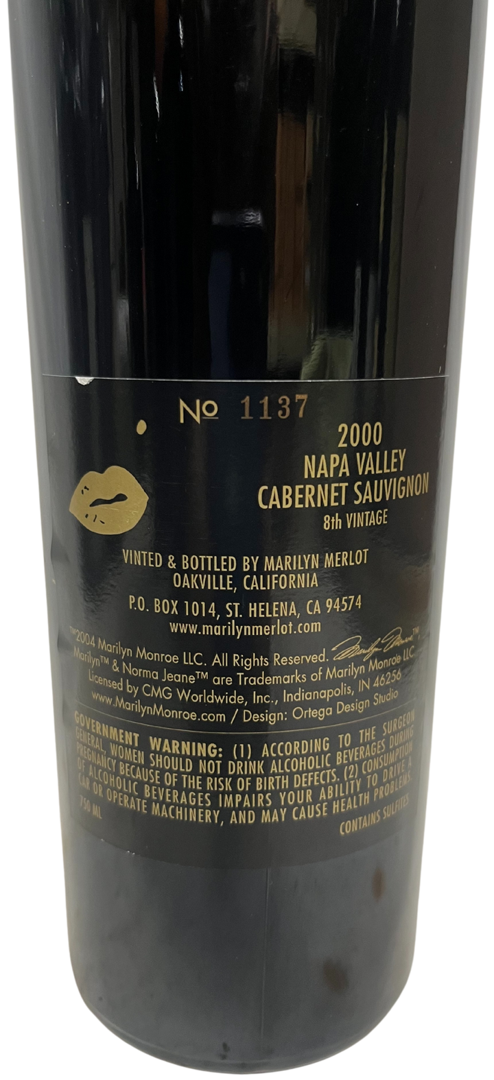 2000 Marilyn Cabernet Napa Valley Cabernet - Scratch and Dent