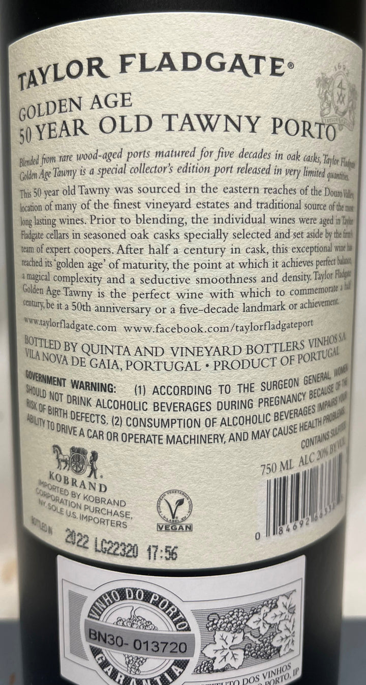NV Taylor Fladgate Golden Age 50 Year Very Old Tawny Port