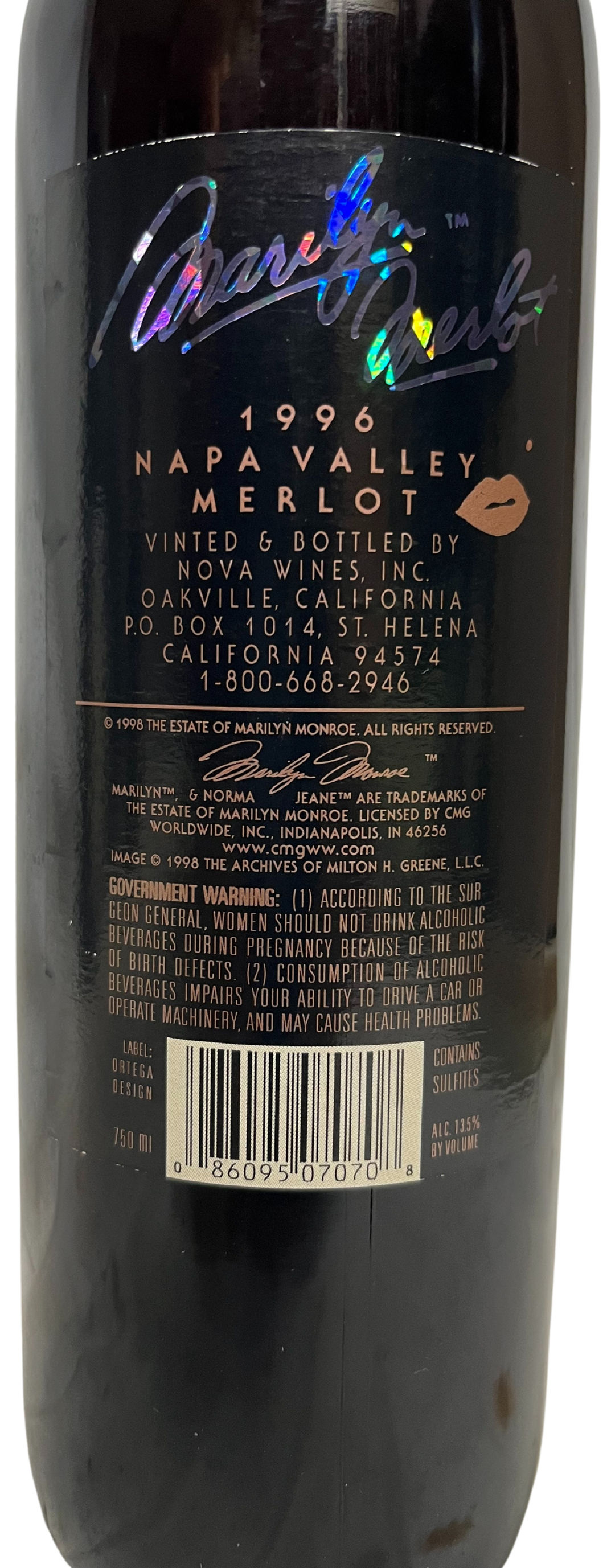 1996 Marilyn Merlot Napa Valley Merlot - Scratch and Dent