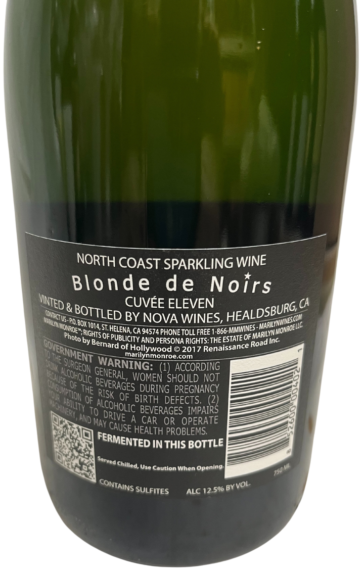 NV Marilyn Monroe Blonde de Noirs Cuvee Eleven North Coast Sparkling Wine (Released 2017) 750ml - Scratch and Dent