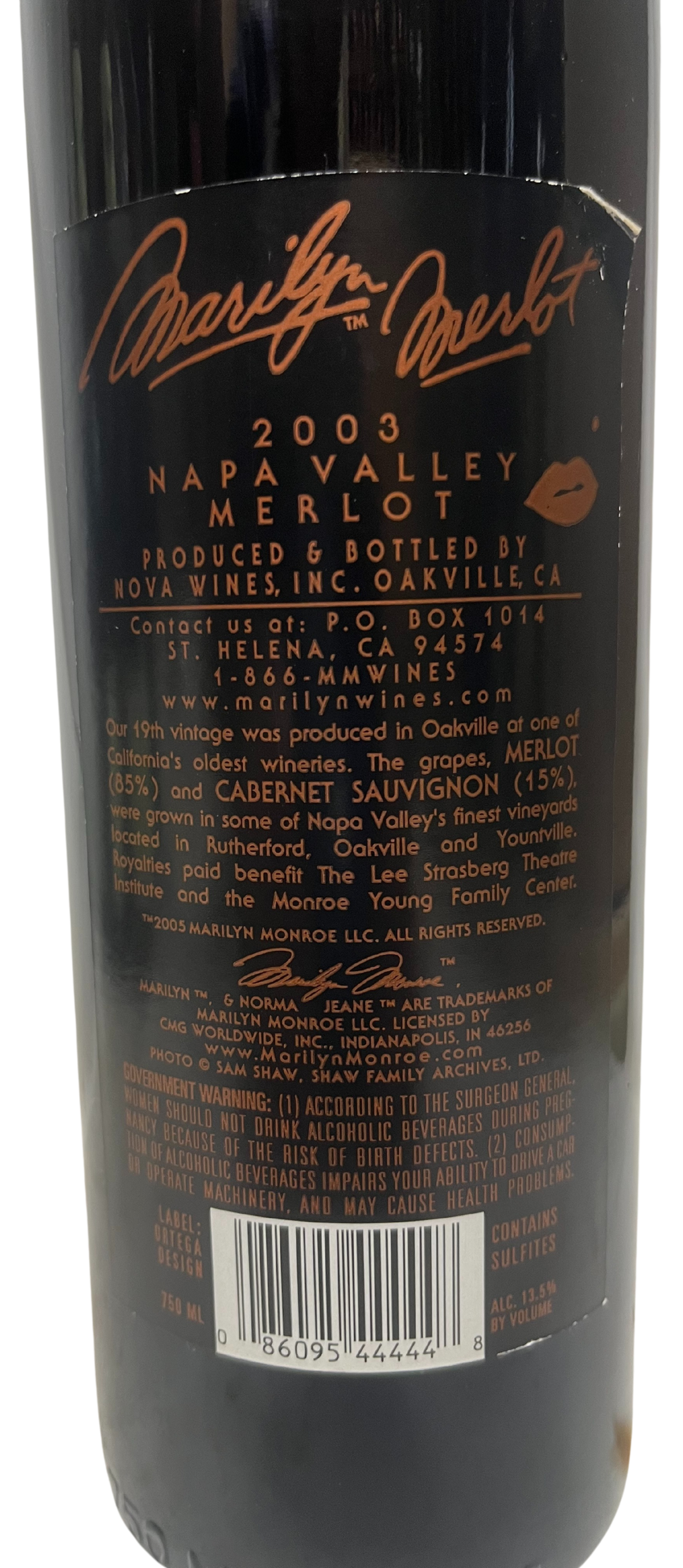 2003 Marilyn Merlot Napa Valley Merlot - Scratch and Dent