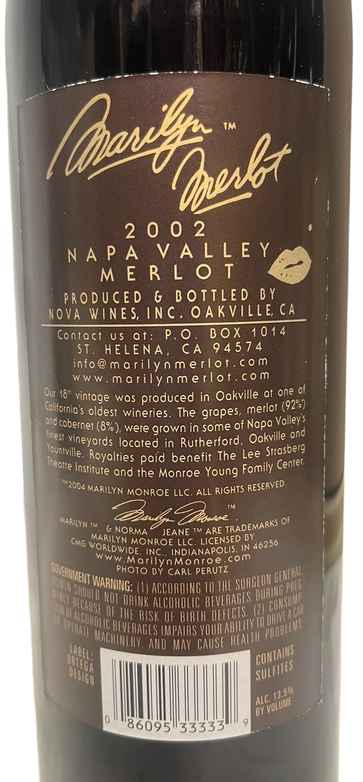 2002 Marilyn Merlot Napa Valley Merlot - Scratch and Dent