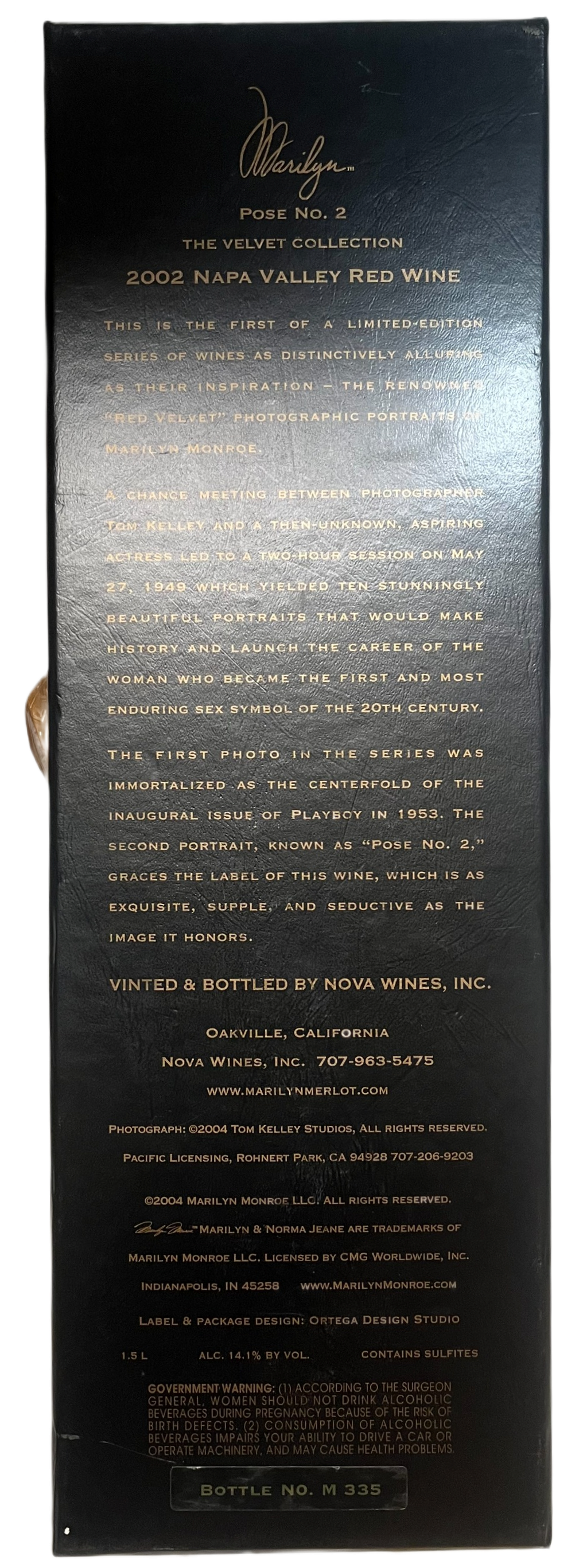 2002 Marilyn Merlot Napa Valley Velvet Collection Merlot - Scratch and Dent